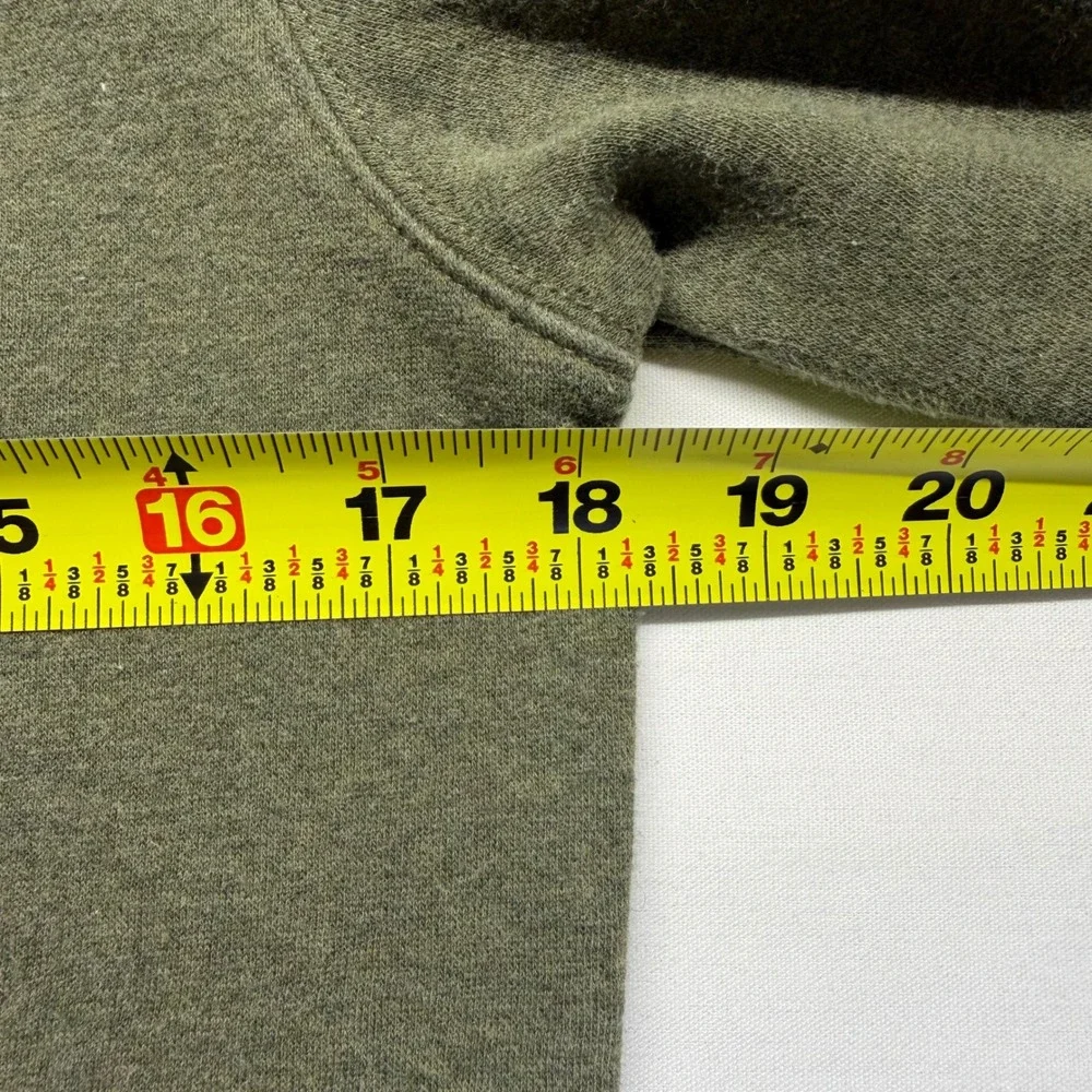 Vans Bear Graphic Hoodie Kids M Olive Green Off The Wall Skate Pullover